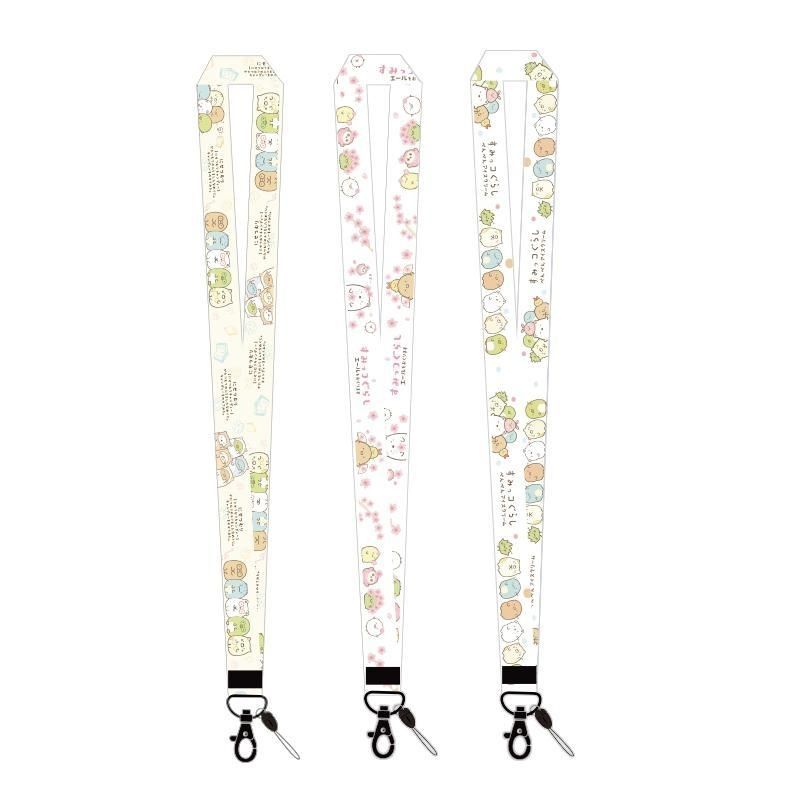 Lanyard Badge Holder - 2 unidades/conjunto Kawaii Sumikko Gurashi, cordão