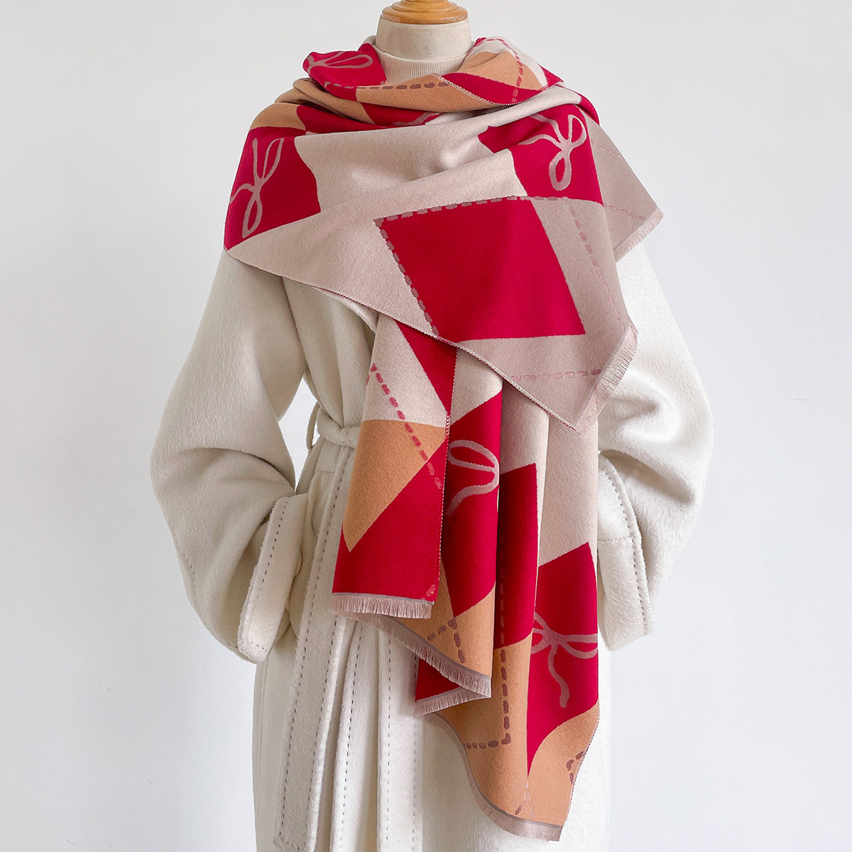 Pashmina Wrap Large - Cachecol Feminino de Imitação de Caxemira