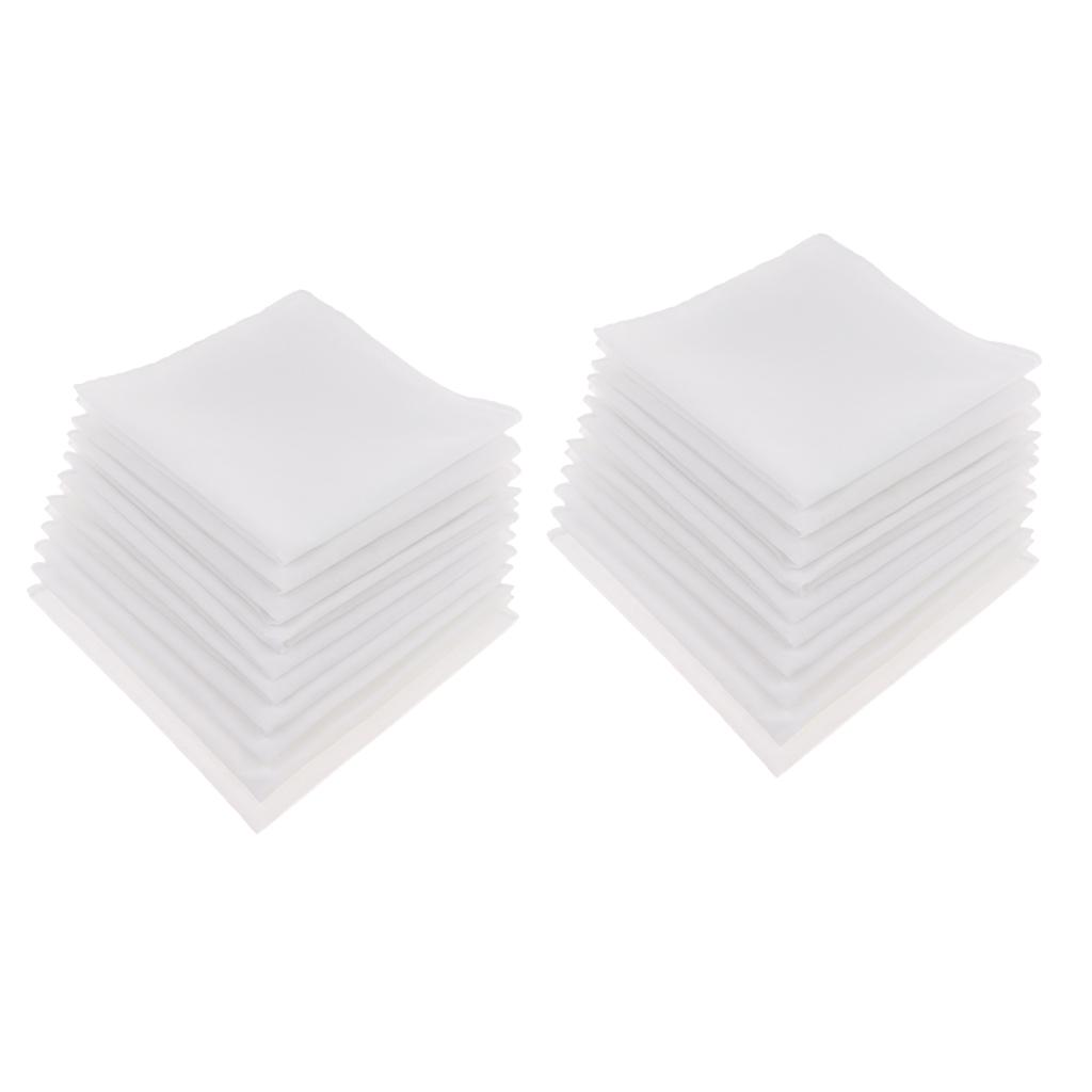 Handkerchief Cotton Men - Conjunto de Lenços de Algodão Branco,