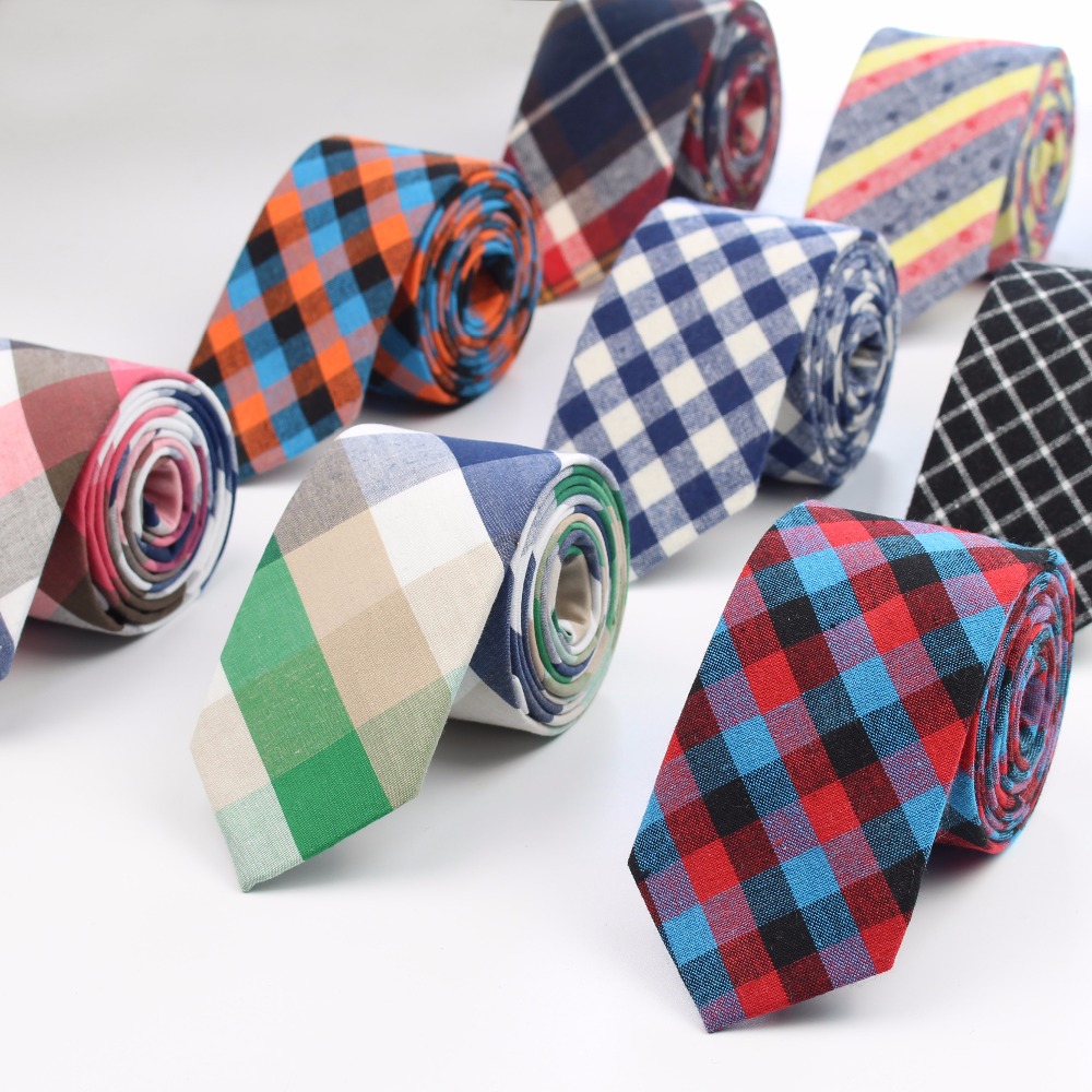 Skinny Tie Men - Moda gravata clássica masculina xadrez gravata