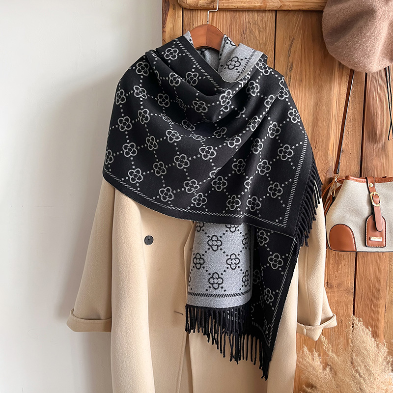 Woven Scarf Blanket - Marcas jacquard design inverno cachecol de