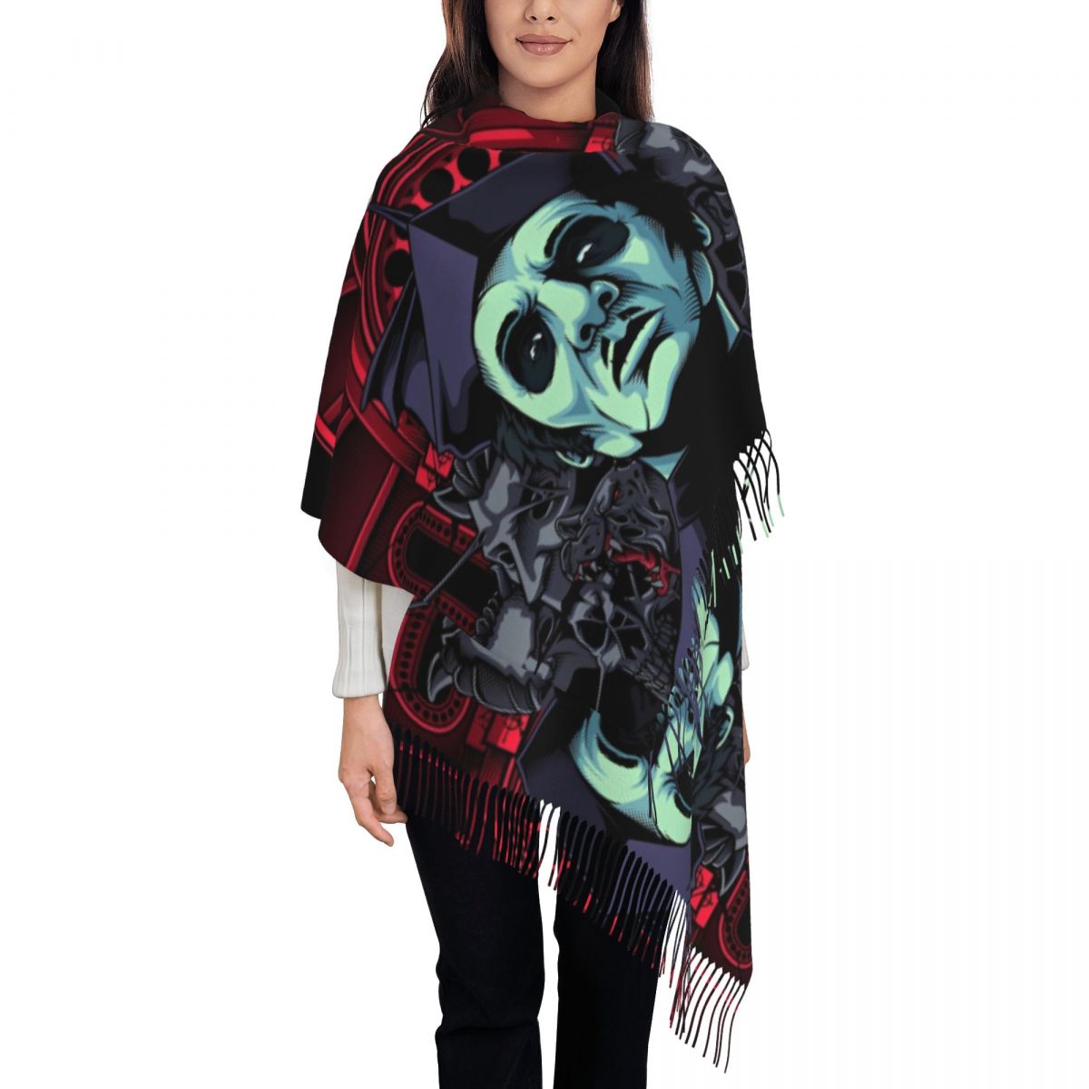 Pashmina Wrap Large - Envoltório de xale de banda fantasma