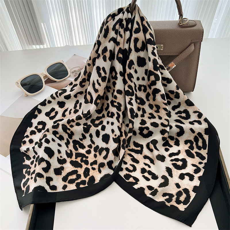 70cm quadrado de luxo leopardo - Scarf Silk Square avaliação e preço