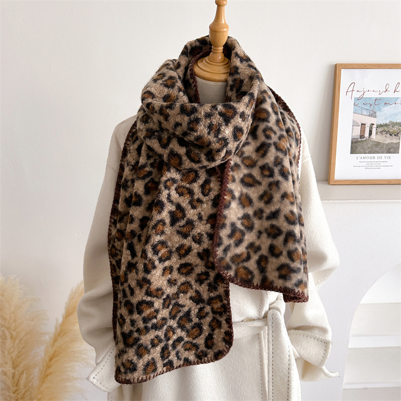 Cachecol de Leopardo de Luxo p - Woven Scarf Blanket avaliação e preço