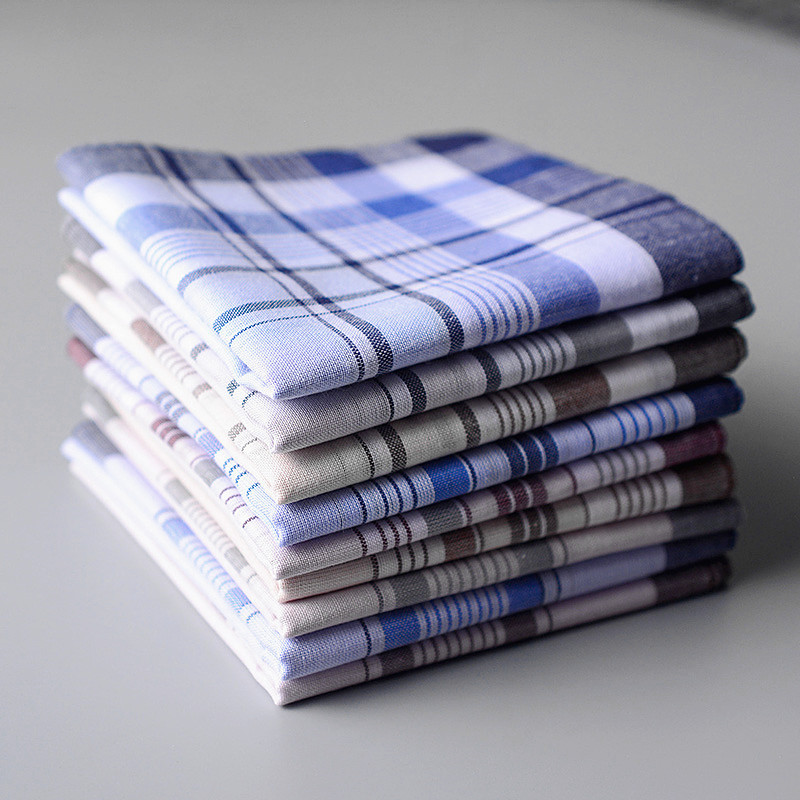 100% algodão lenço xadrez bols - Handkerchief Cotton Men avaliação e preço