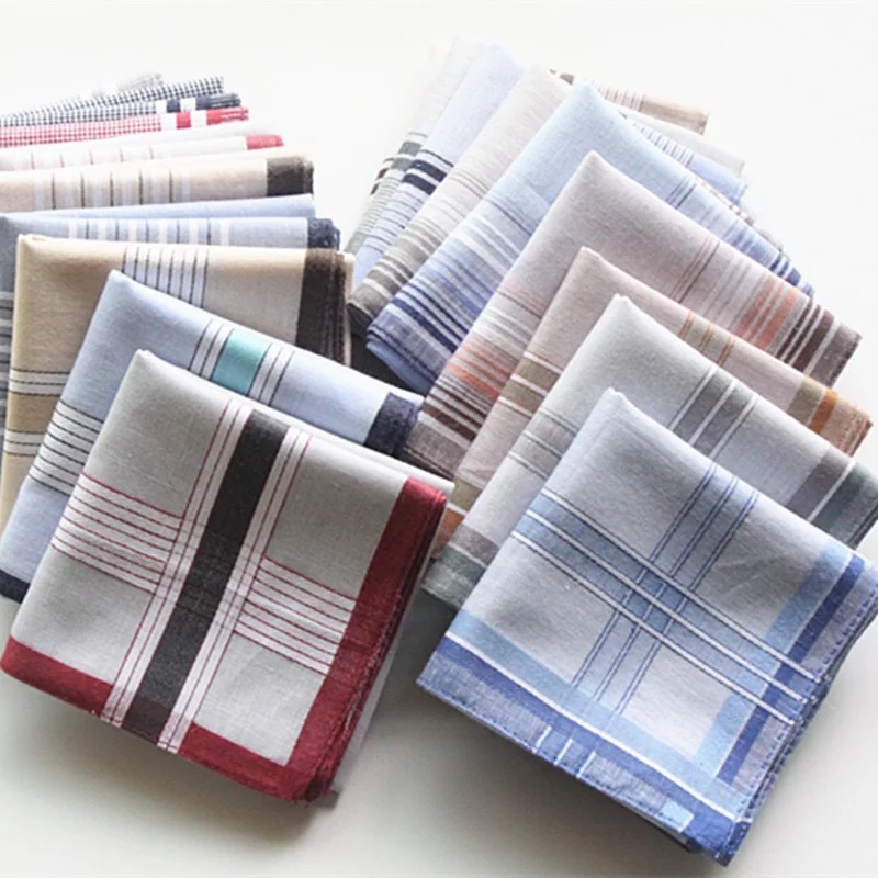 100% algodão lenço xadrez bols - Handkerchief Cotton Men avaliação e preço