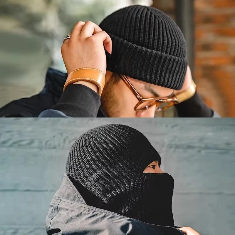 Homens inverno crânios gorros  - Muffler Men Wool avaliação e preço