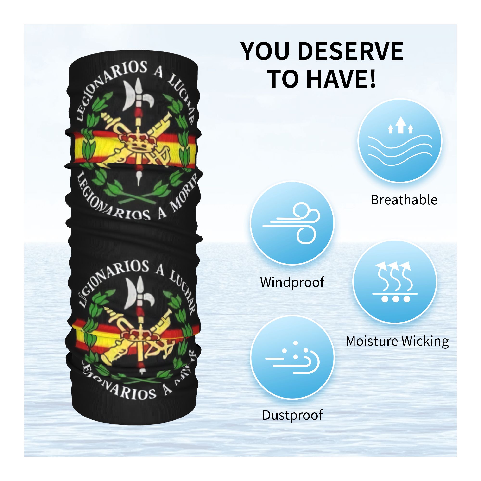 Personalizado legião espanhola - Neck Warmer Tube avaliação e preço