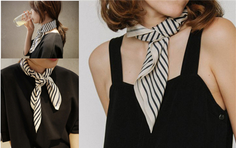 Frange quadro lenços quadrados - Silk Tie Striped avaliação e preço