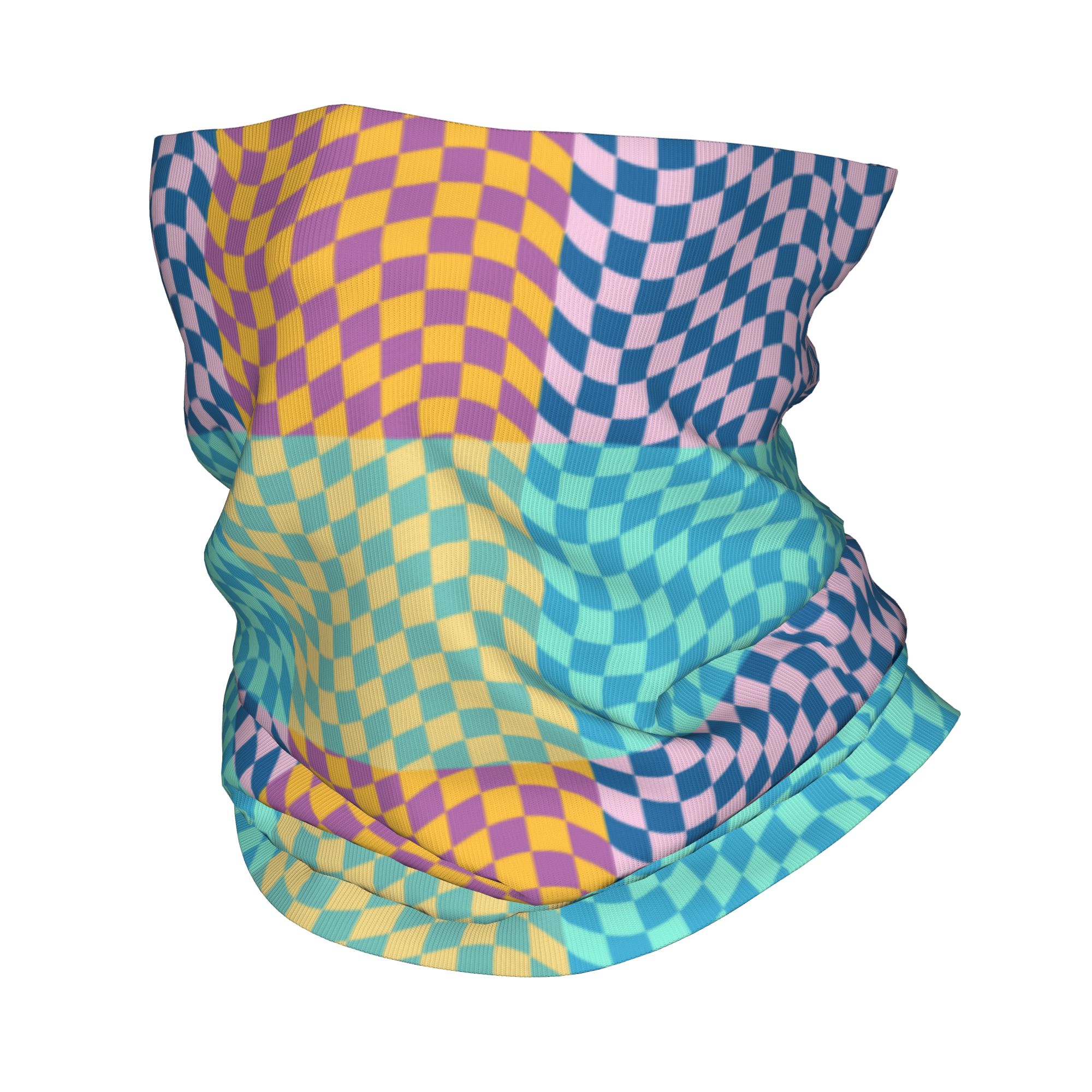 Bandana xadrez colorida person - Neck Warmer Tube avaliação e preço