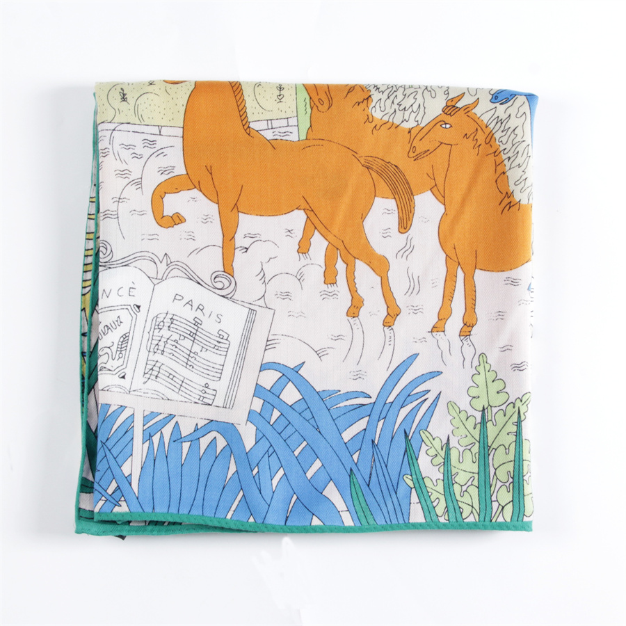 Lenço de Caxemira de Seda Pobi - Scarf Silk Square avaliação e preço