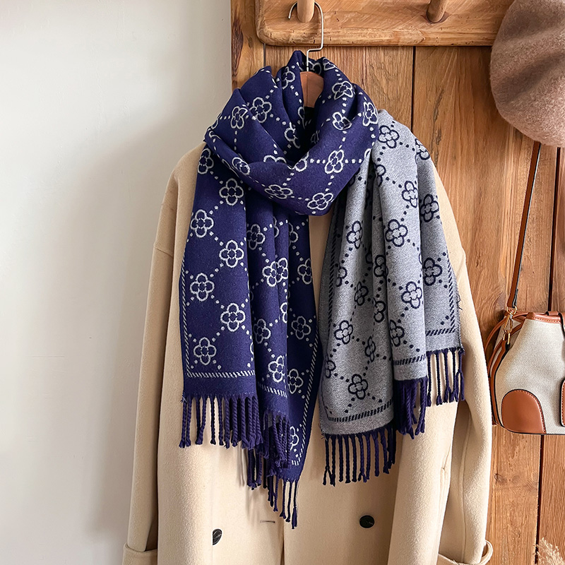 Marcas jacquard design inverno - Woven Scarf Blanket avaliação e preço