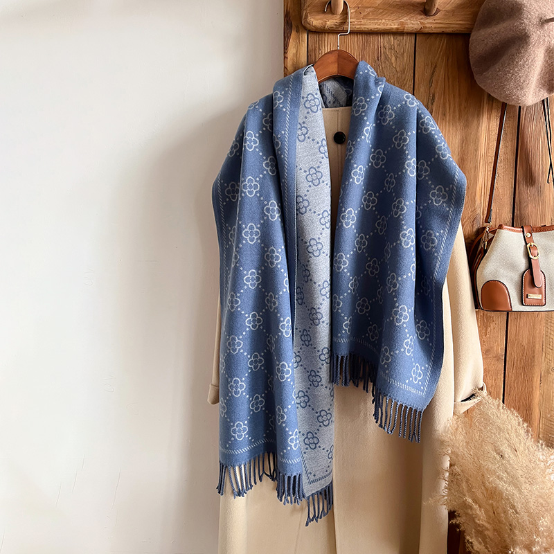 Marcas jacquard design inverno - Woven Scarf Blanket avaliação e preço