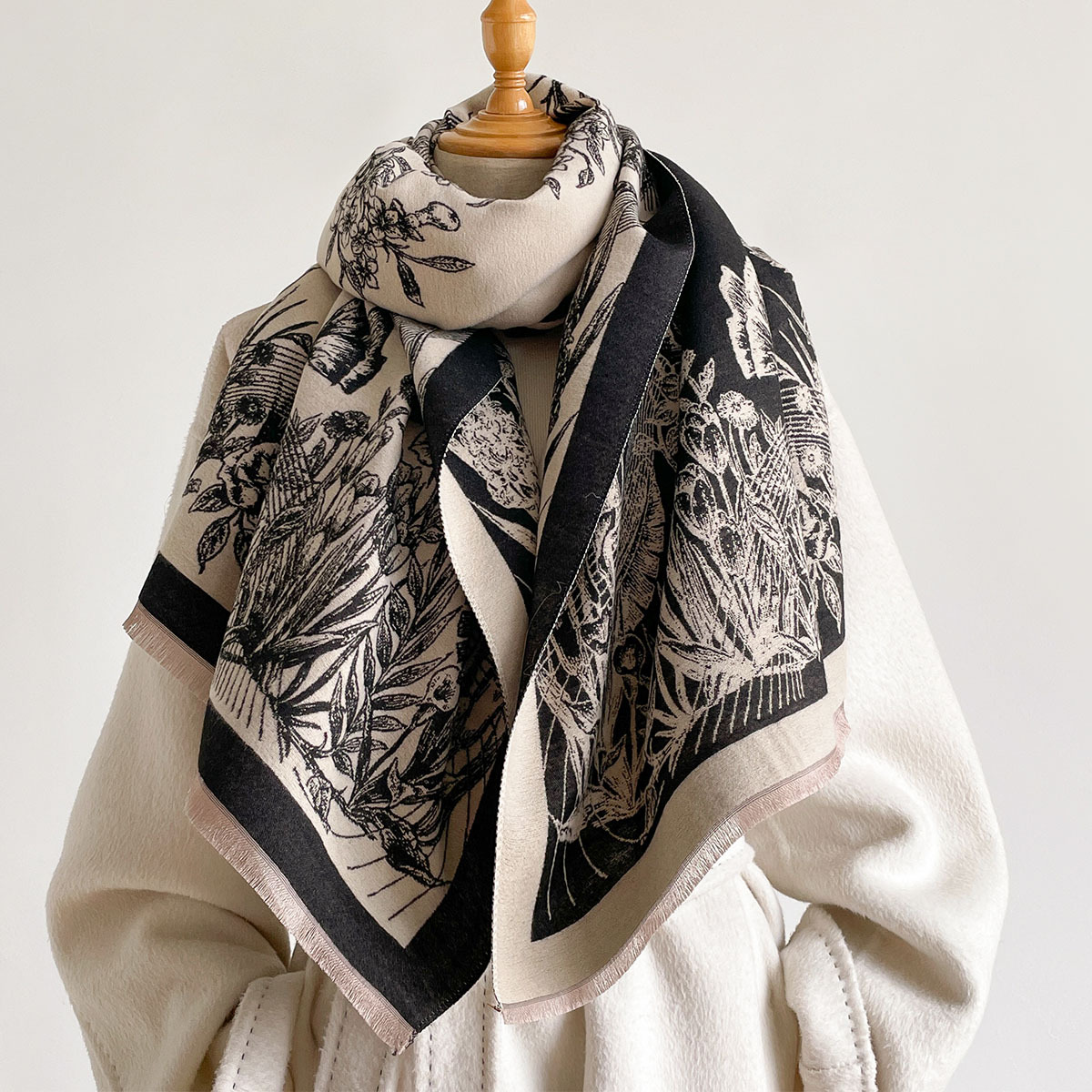 Cachecol de imitação de caxemi - Pashmina Wrap Large avaliação e preço